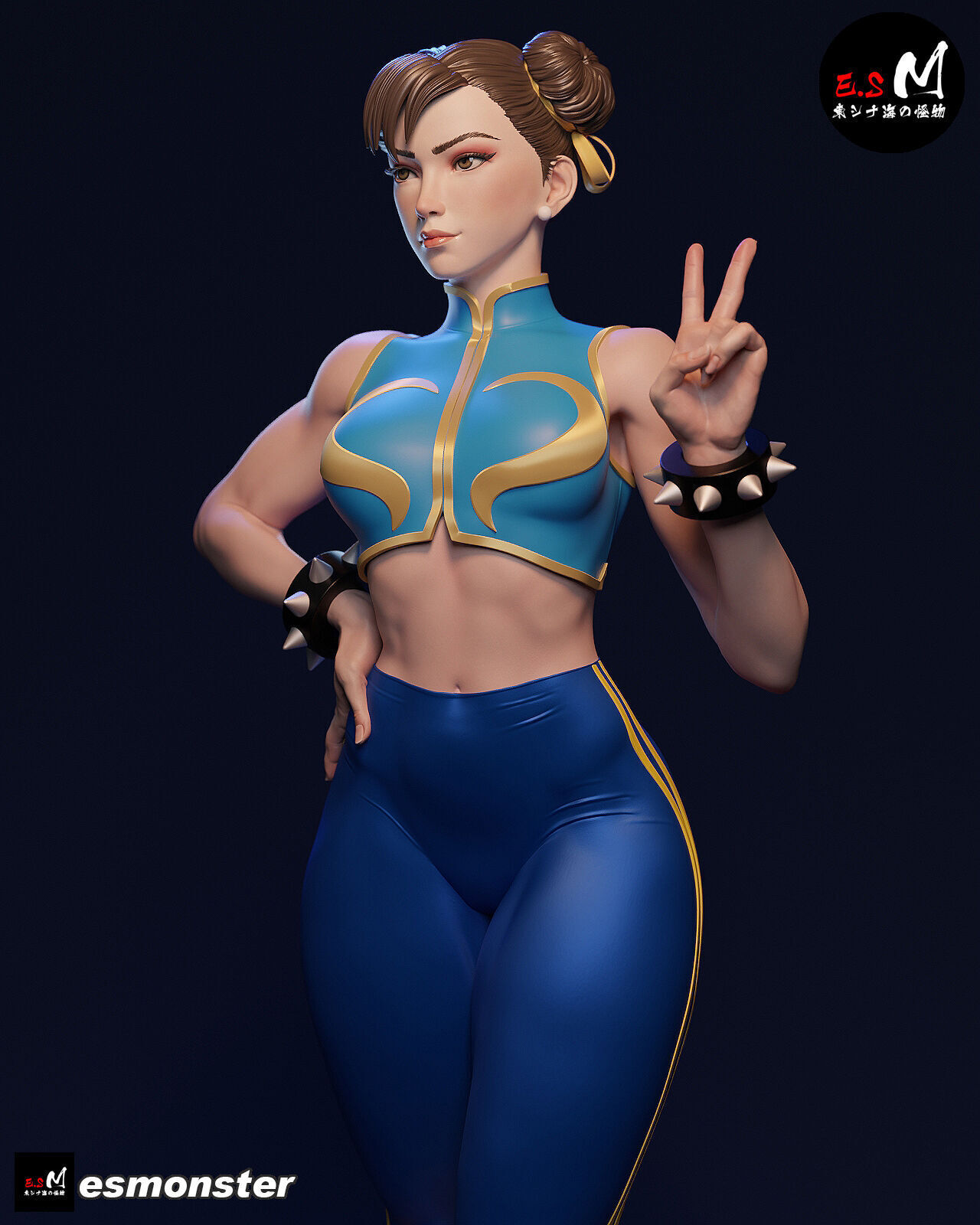 Chun li CHARACTER BY ESM 3D print model_4