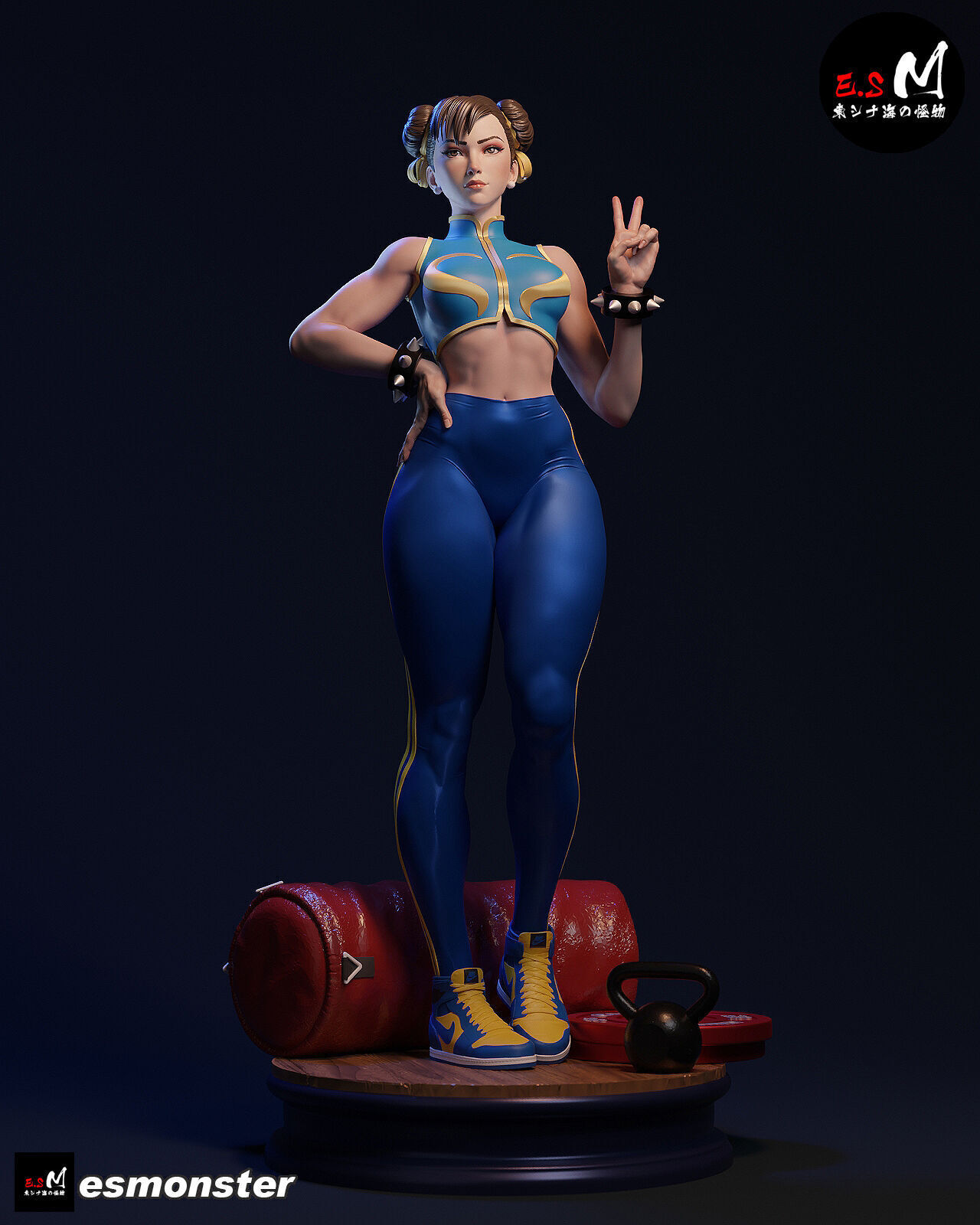Chun li CHARACTER BY ESM 3D print model_1