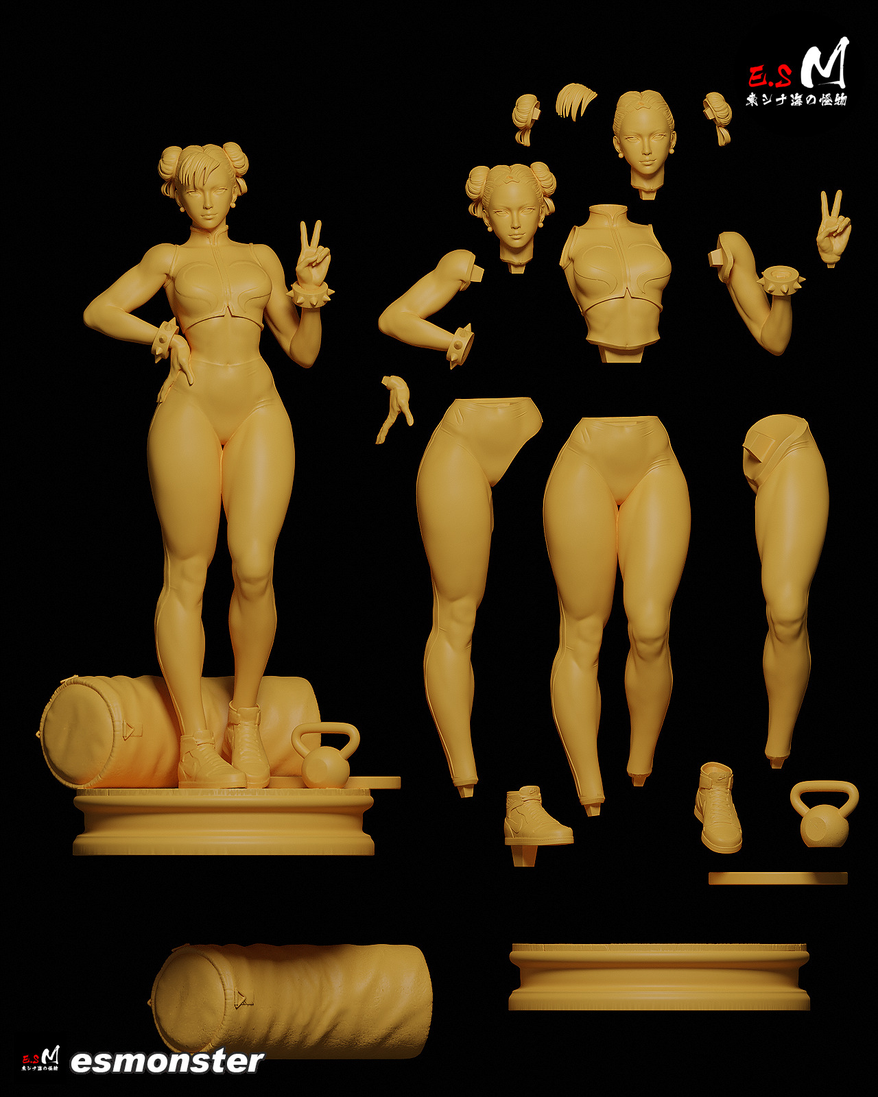 Chun li CHARACTER BY ESM 3D print model_16