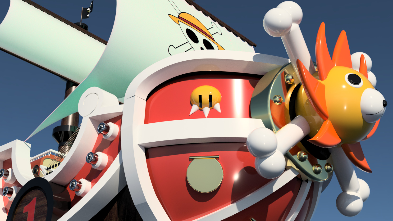 ONE PIECE THOUSAND SUNNY 3D model_5