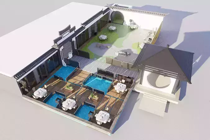 Chinese dining garden