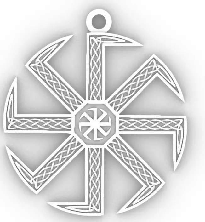 Kolovrat Slavic Pendant 3D print model_0
