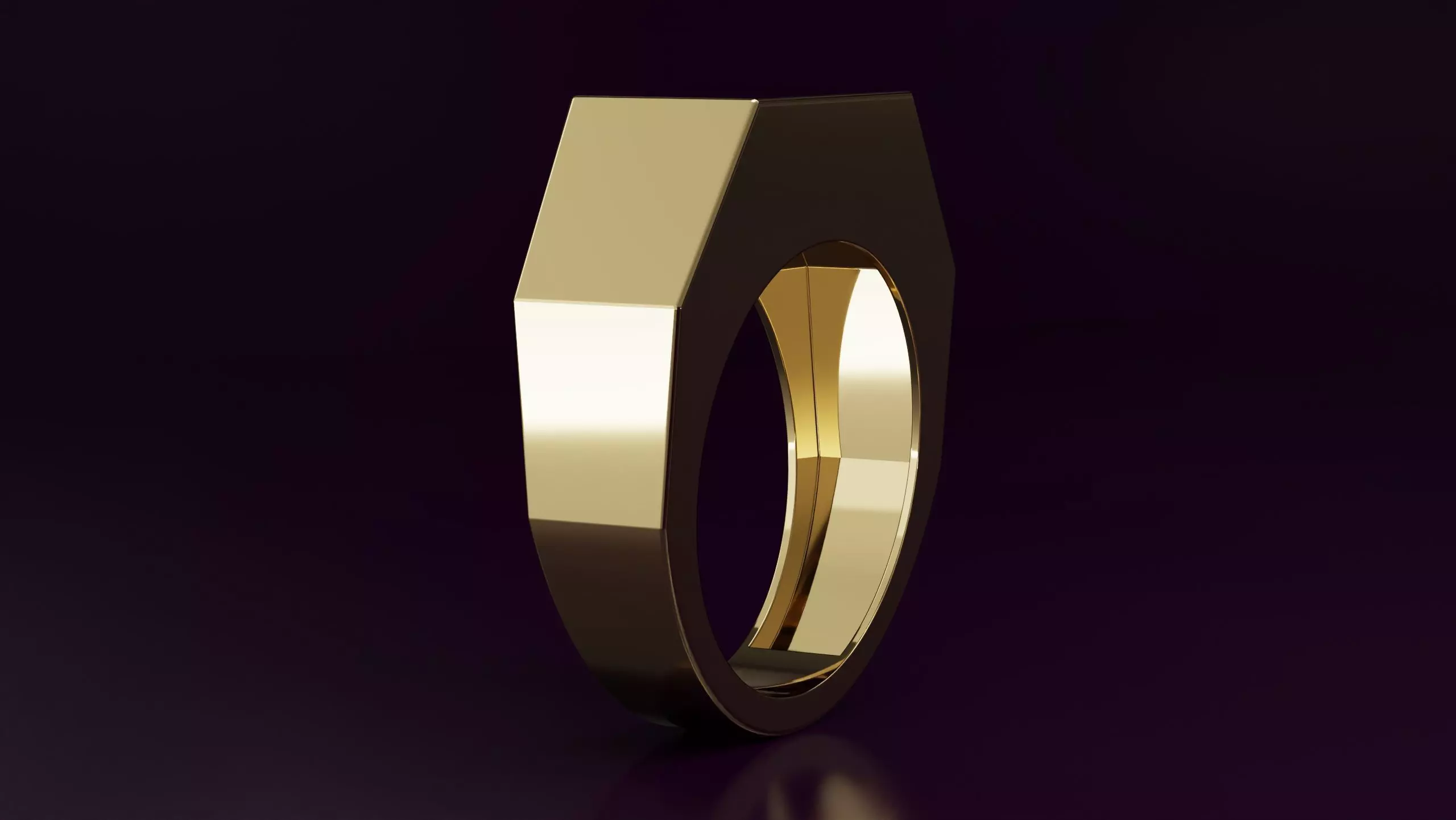 free form square ring N07 54EU SIZE Free 3D print model
