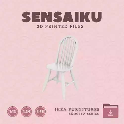 SKOGSTA Chair for Miniature Dollhouse - IKEA - 3D Print