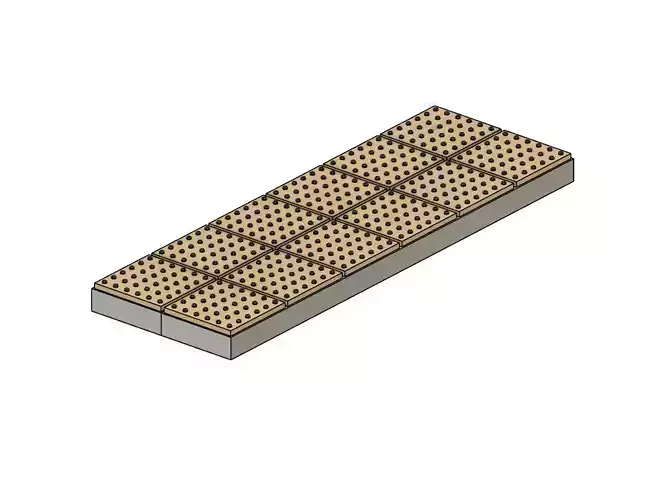 Modelling Tactile Paving Slabs Paving Various Sizes 3D print model