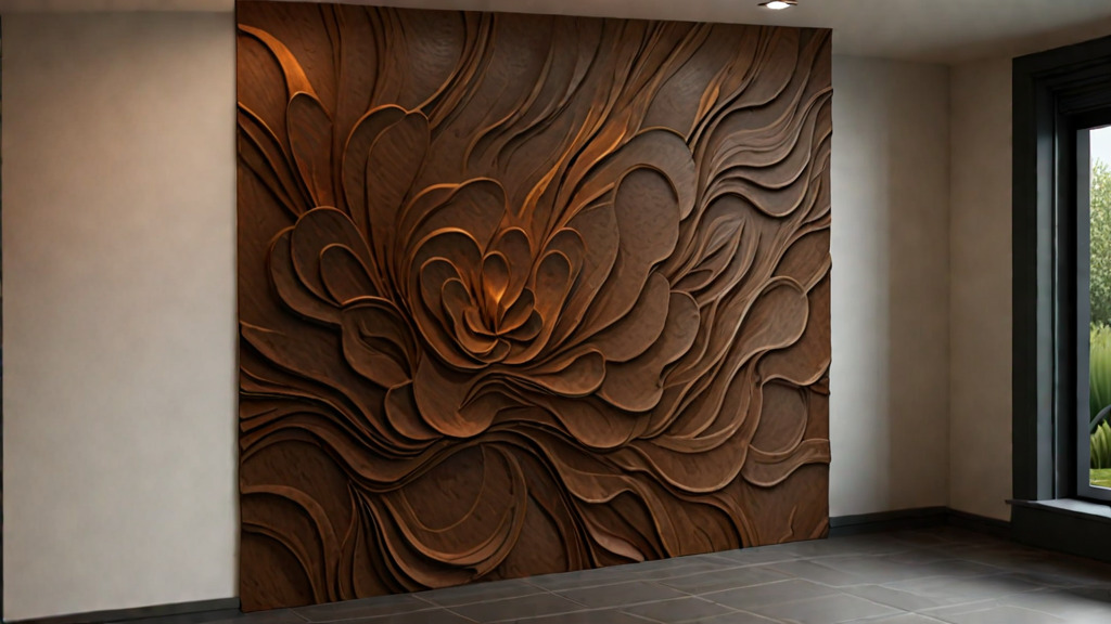 modern panel wall decor set relief stl mural CNC 189 3D model_3