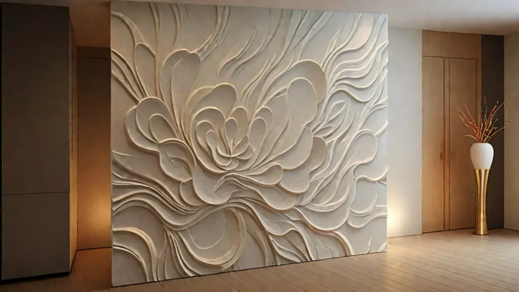 modern panel wall decor set relief stl mural CNC 189 3D model_0