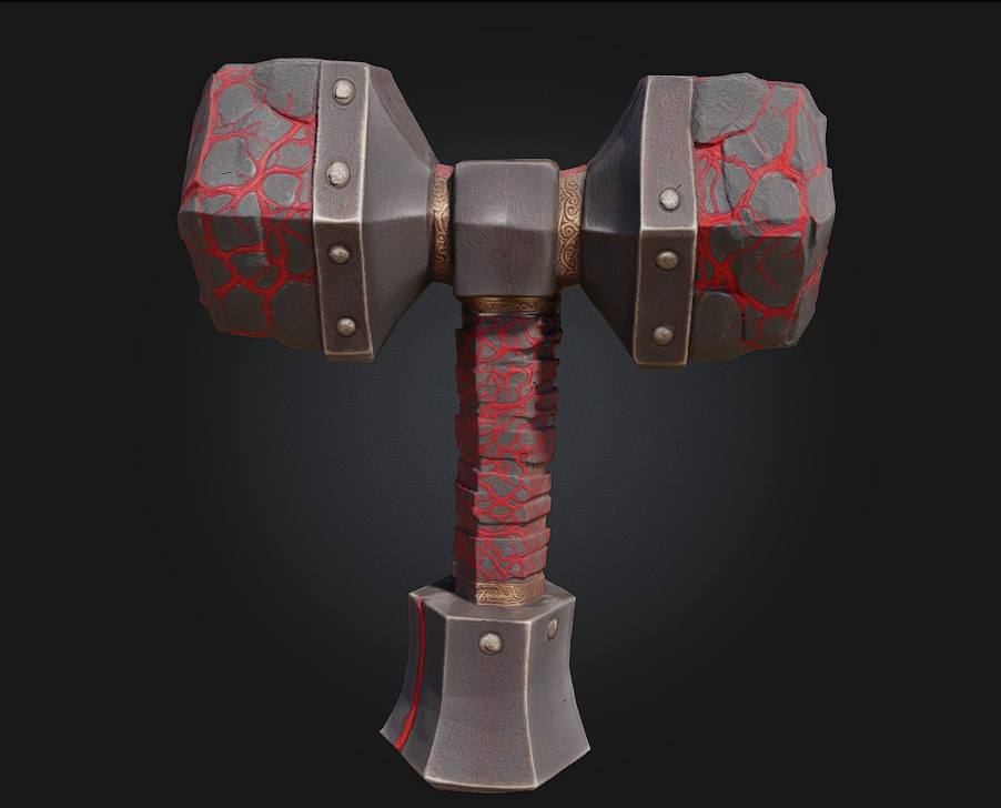 Mythic Battle Axe 3D model_5