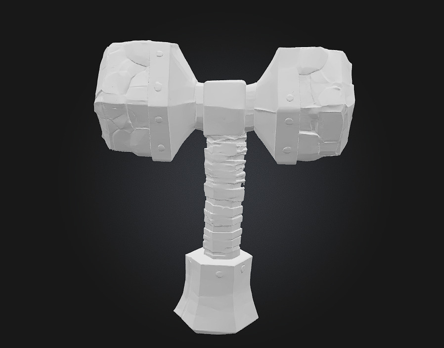 Mythic Battle Axe 3D model_2