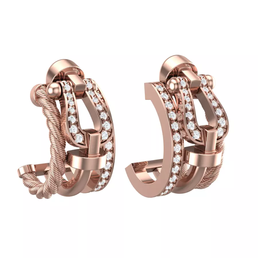 Force Rise Earrings 3D print model