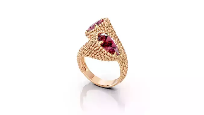 serpent boheme two stone ring