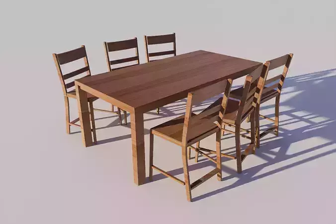 Wooden tables and chairs