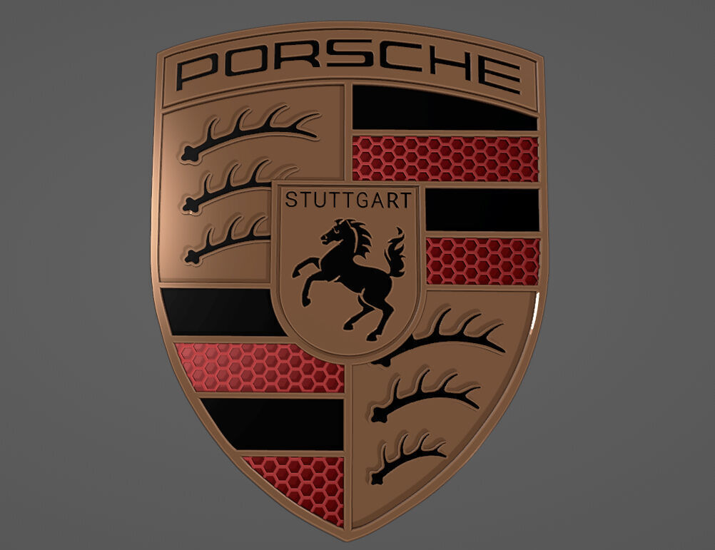 NEW 2024 PORSCHE Badge 3D Printable 3D print model_3