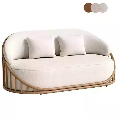 Cask 2 Seater Rattan Sofa
