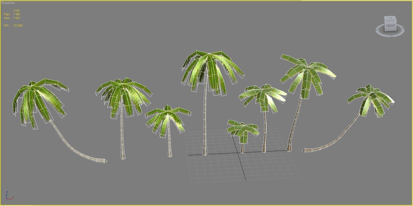 Palms low-poly palm tree Low-poly 3D model_13
