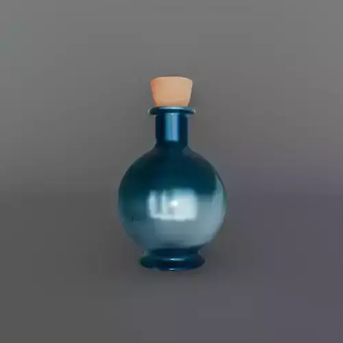 Free Stylized Blue Potion Bottle  Fantasy Alchemy 