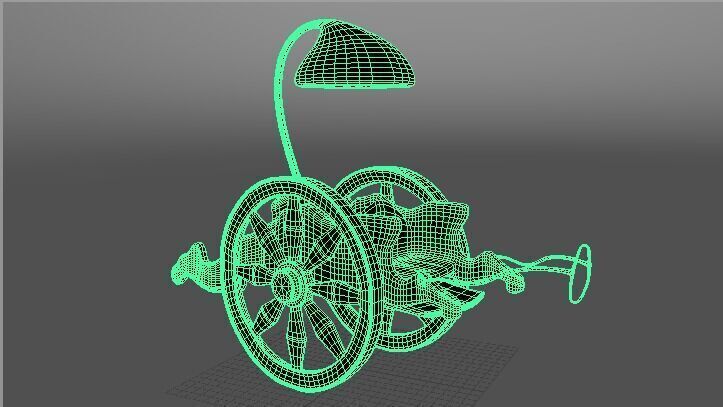 Ancient Indian Chariot Game Ready Prop PBR Low Poly 20K Tris Low-poly 3D model_4