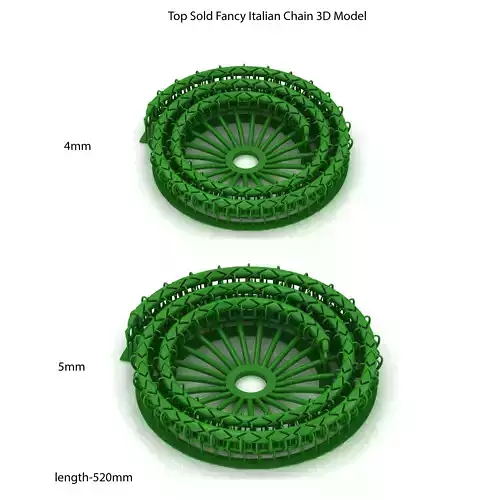 2 SIZE  Top Sold Fancy Italian Chain 3D Model 3D Model Collection