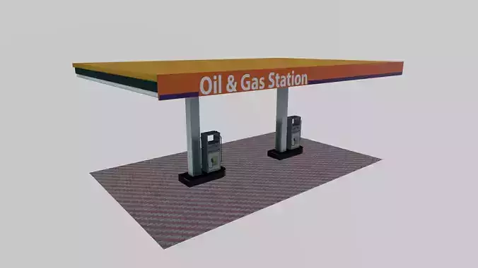Petrol Station 3D model