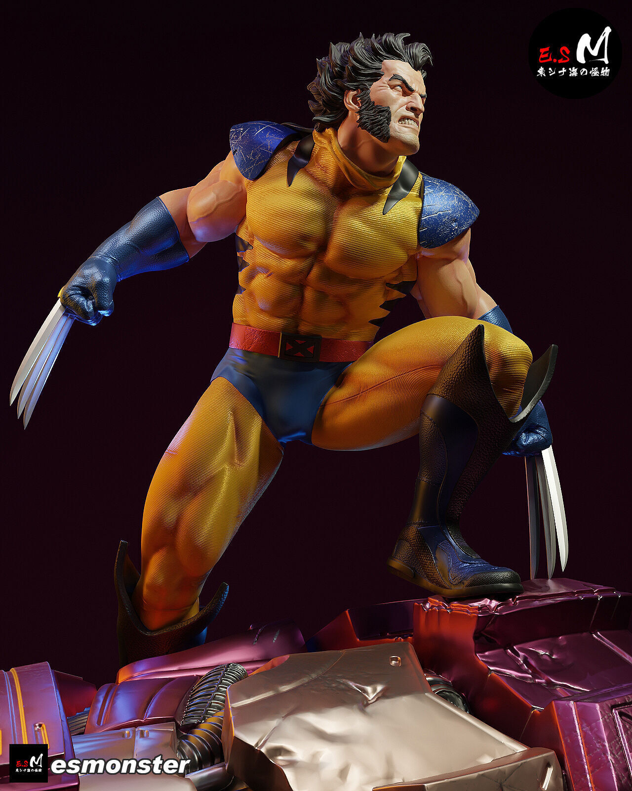 Wolverine vs Sentinel CHARACTER BY ESM 3D print model_9