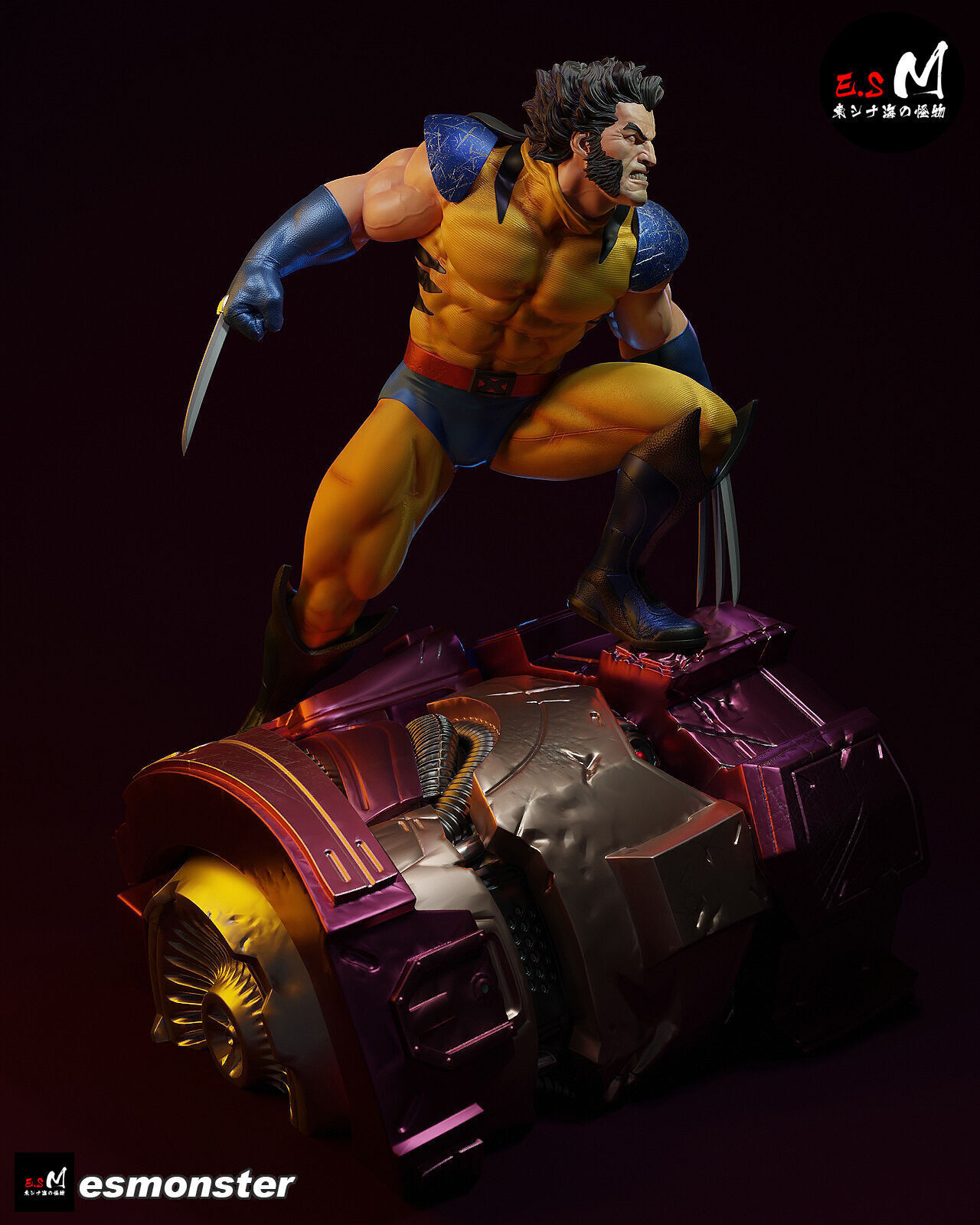 Wolverine vs Sentinel CHARACTER BY ESM 3D print model_19