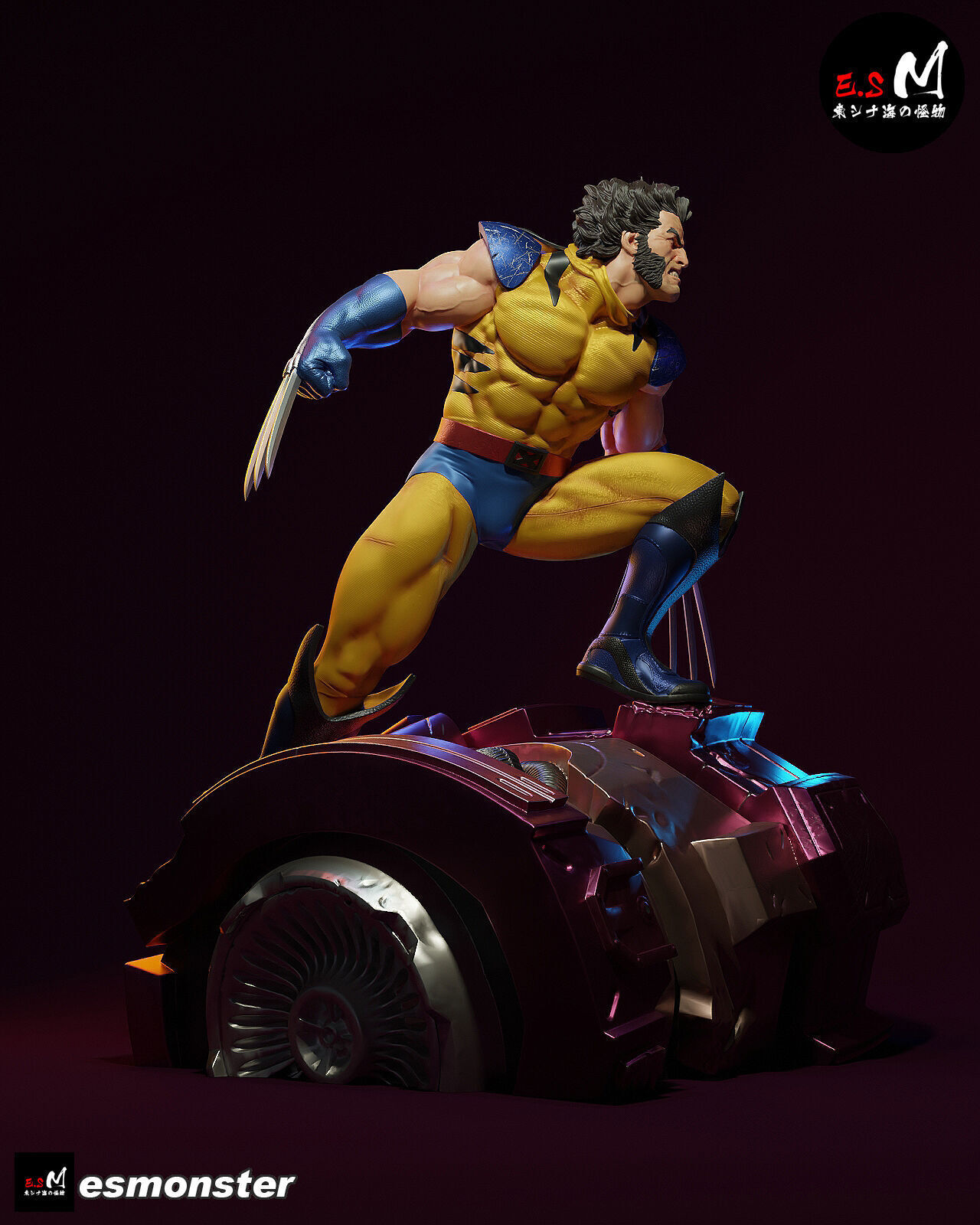Wolverine vs Sentinel CHARACTER BY ESM 3D print model_2