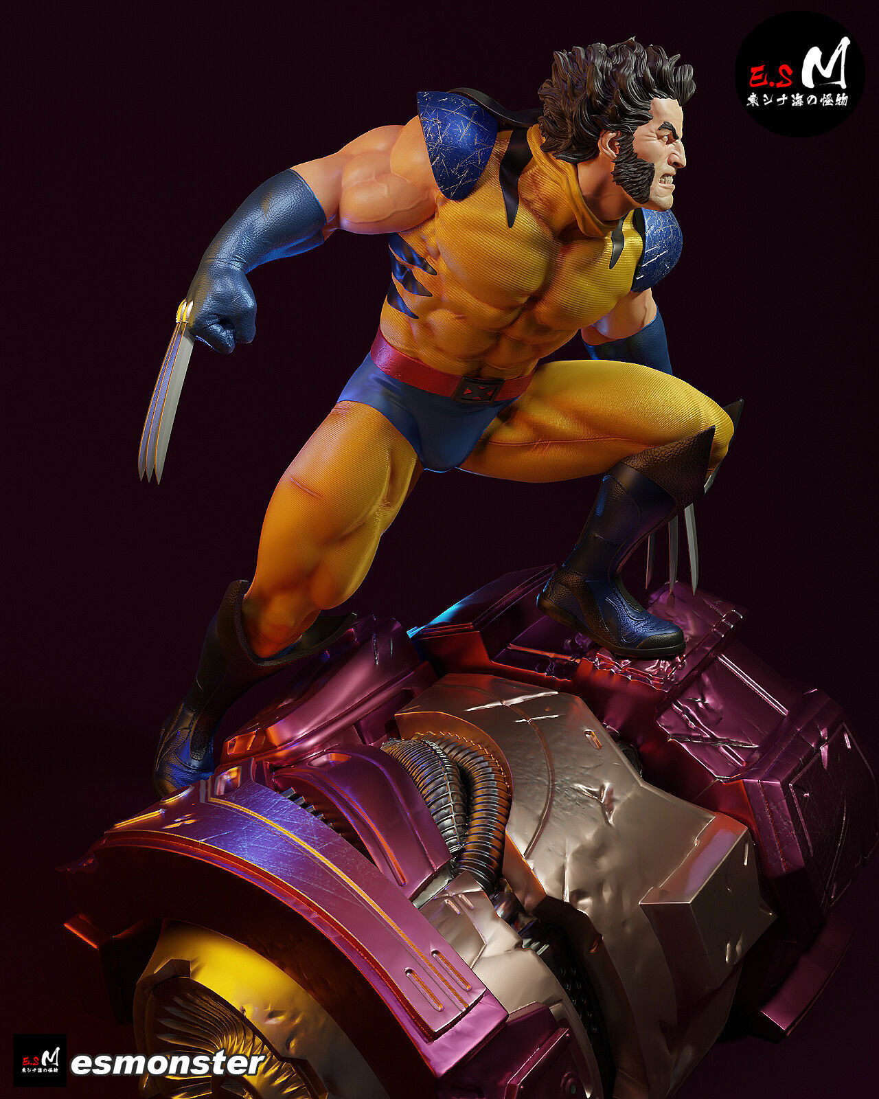Wolverine vs Sentinel CHARACTER BY ESM 3D print model_12