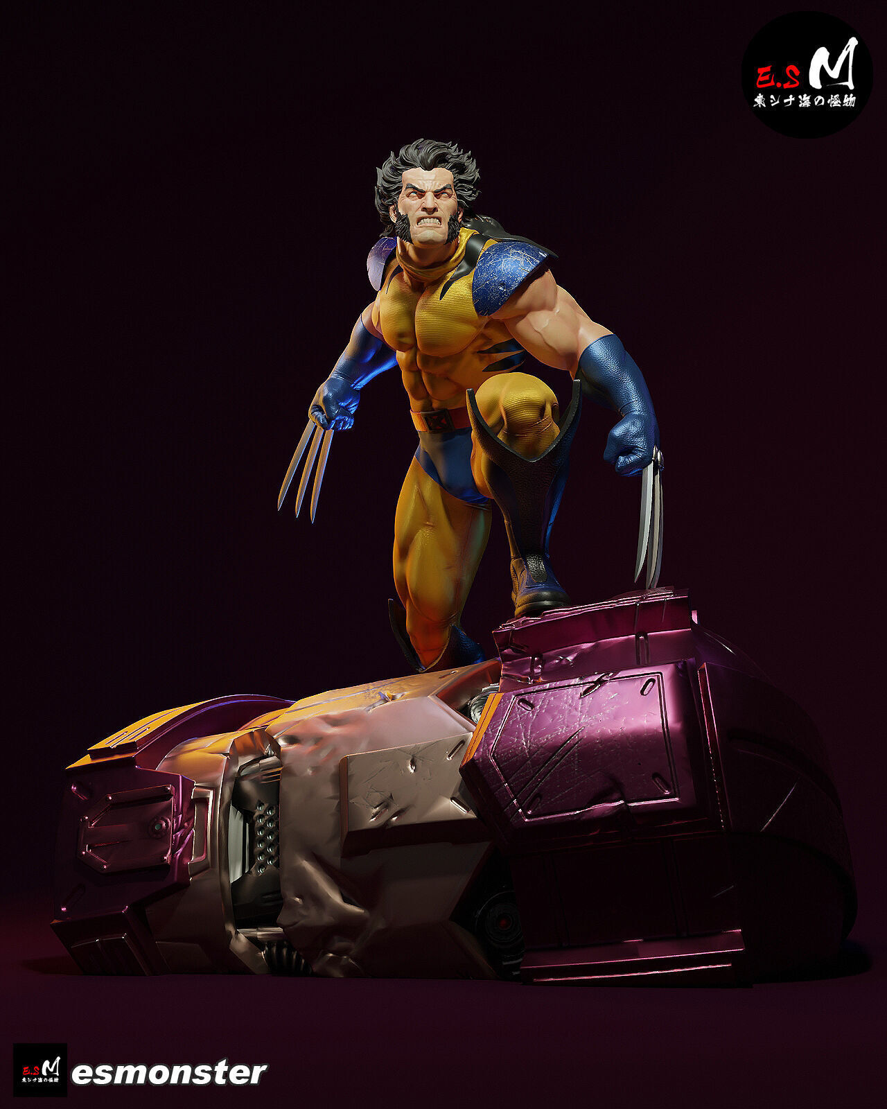 Wolverine vs Sentinel CHARACTER BY ESM 3D print model_1