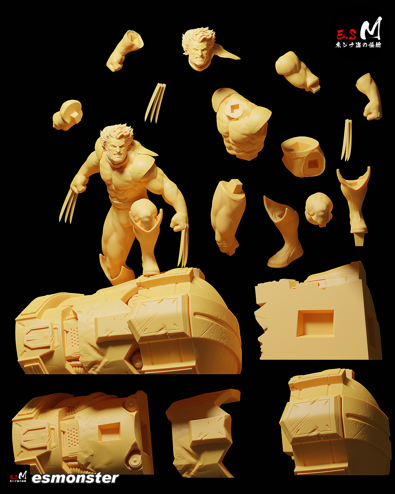 Wolverine vs Sentinel CHARACTER BY ESM 3D print model_23