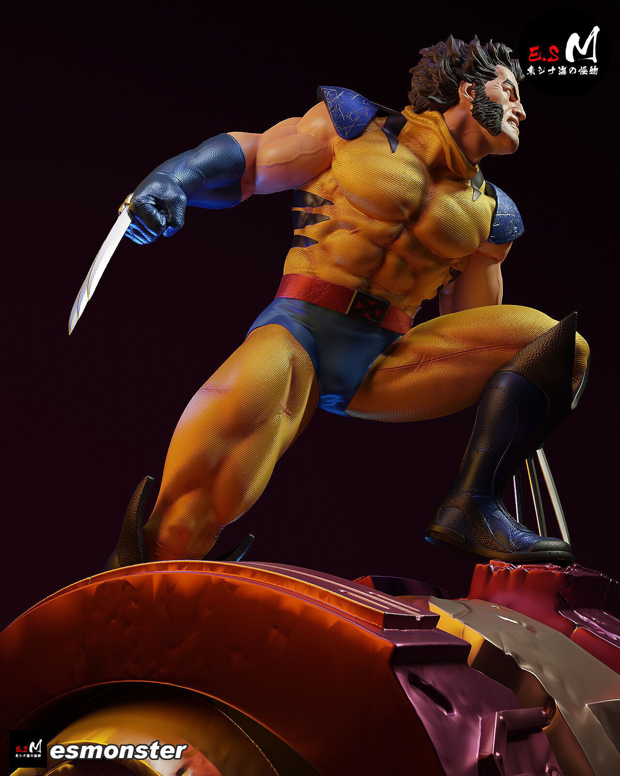 Wolverine vs Sentinel CHARACTER BY ESM 3D print model_11