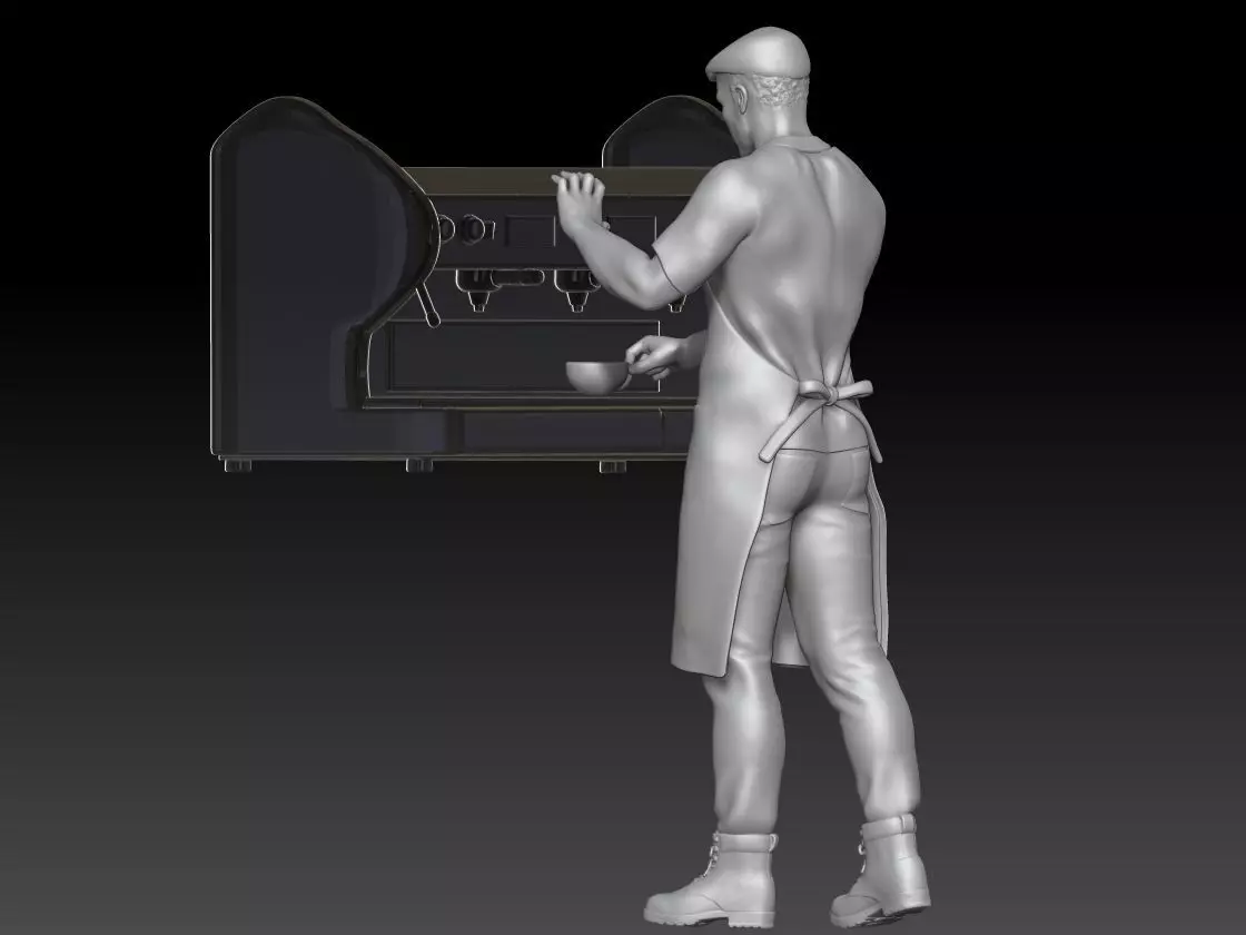 coffee shop boy 1 3D print model