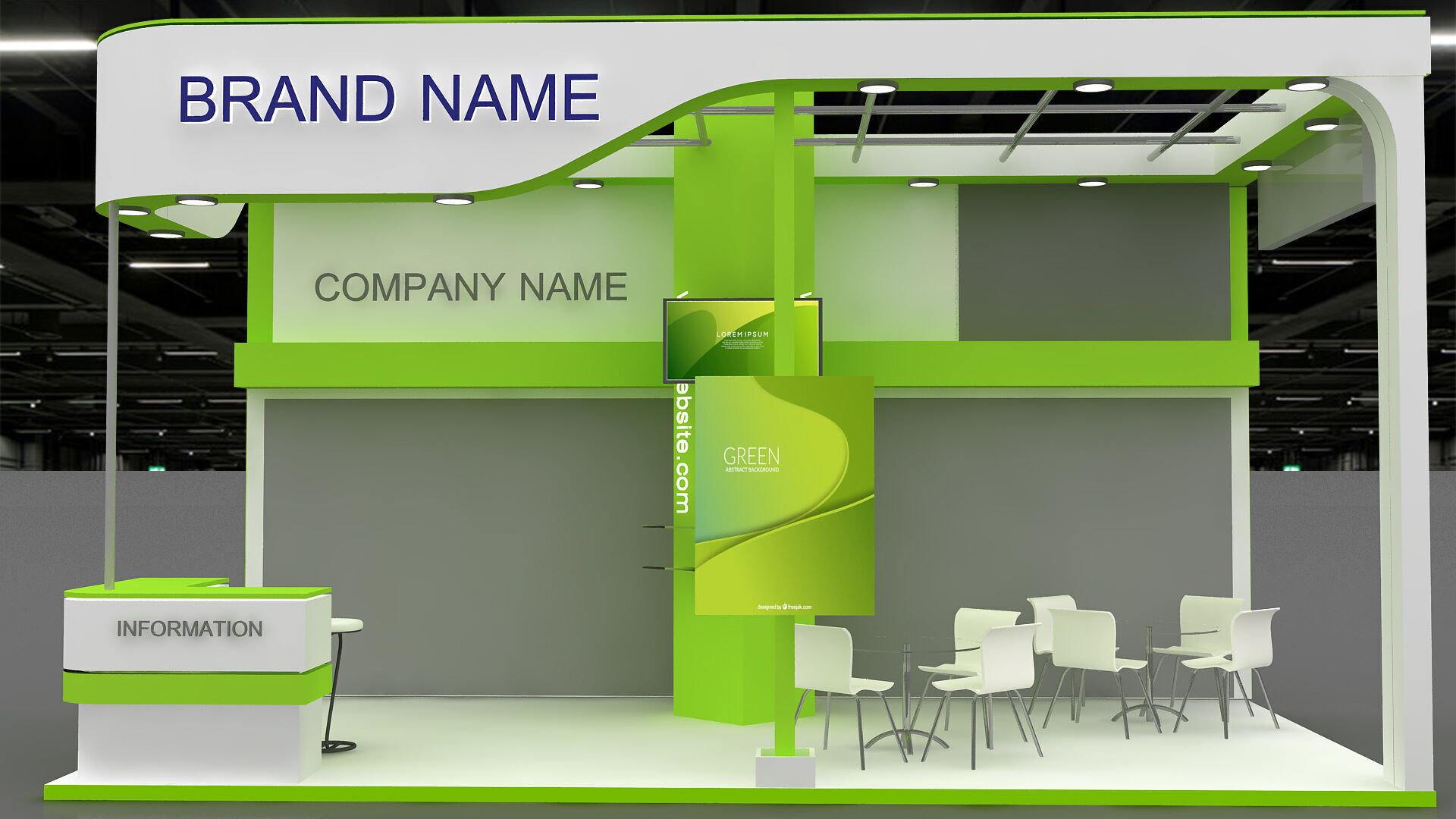 3D Exhibition and Booth 3D model_1