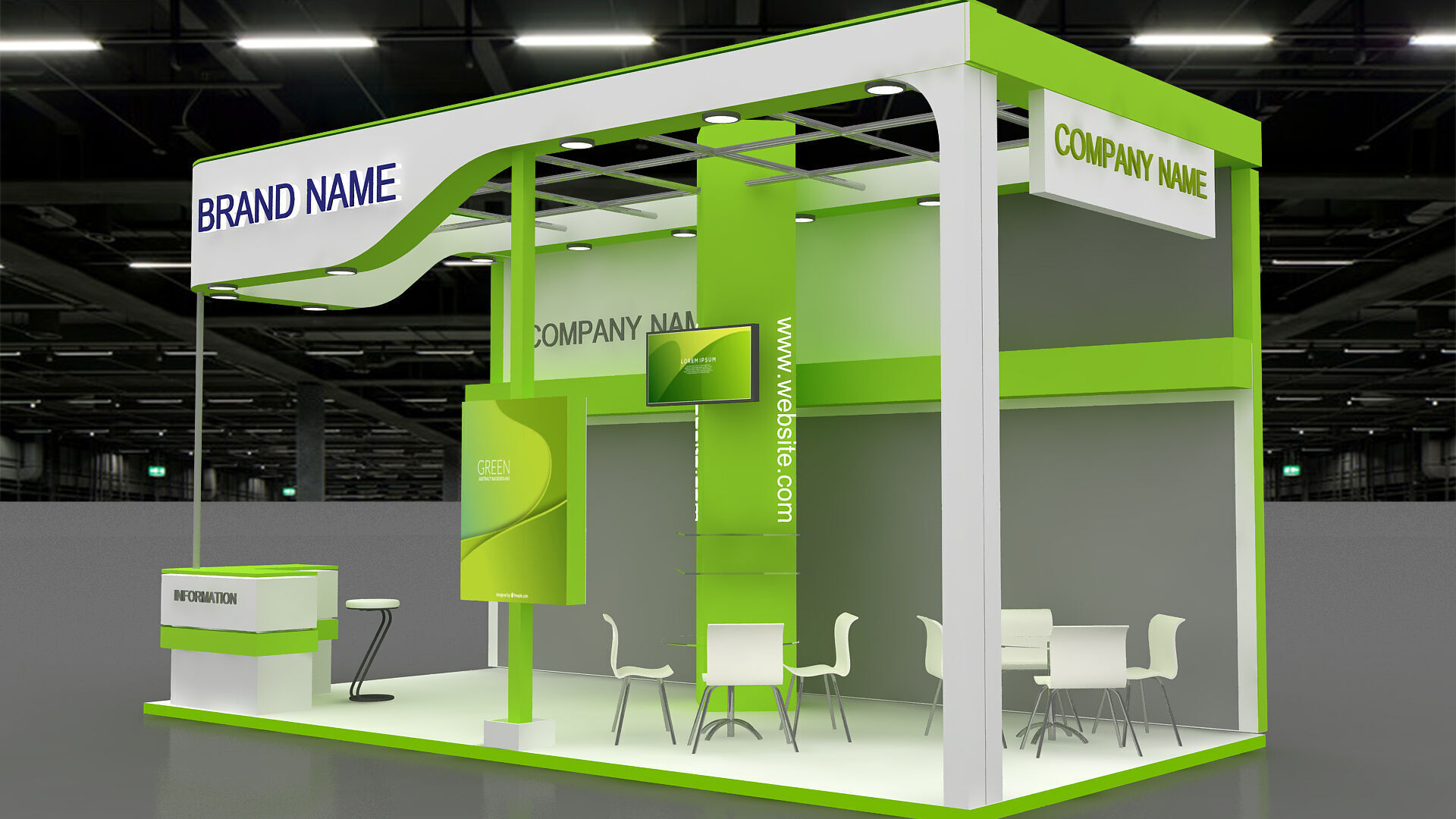 3D Exhibition and Booth 3D model_2