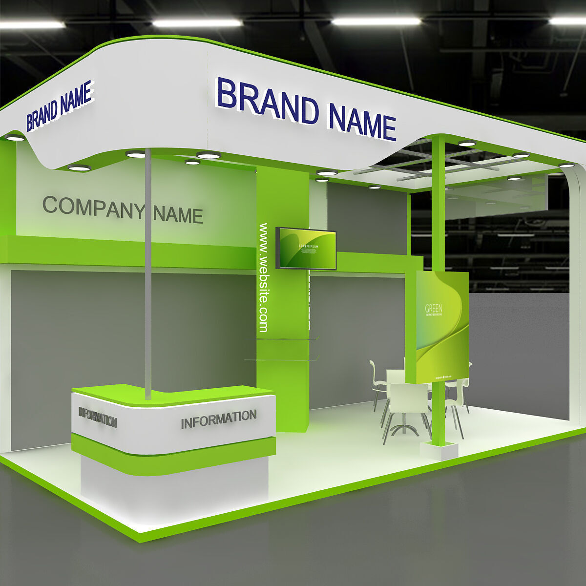 3D Exhibition and Booth 3D model_6