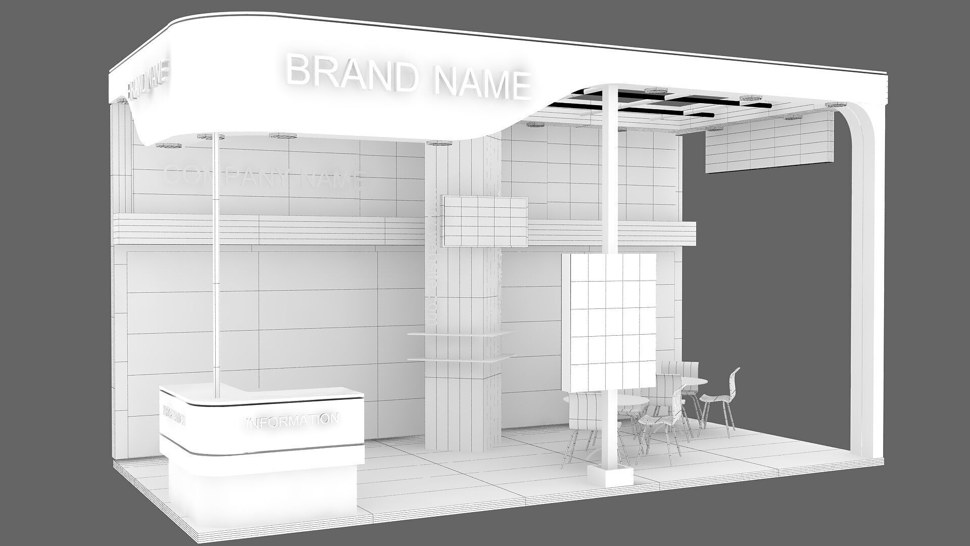 3D Exhibition and Booth 3D model_3
