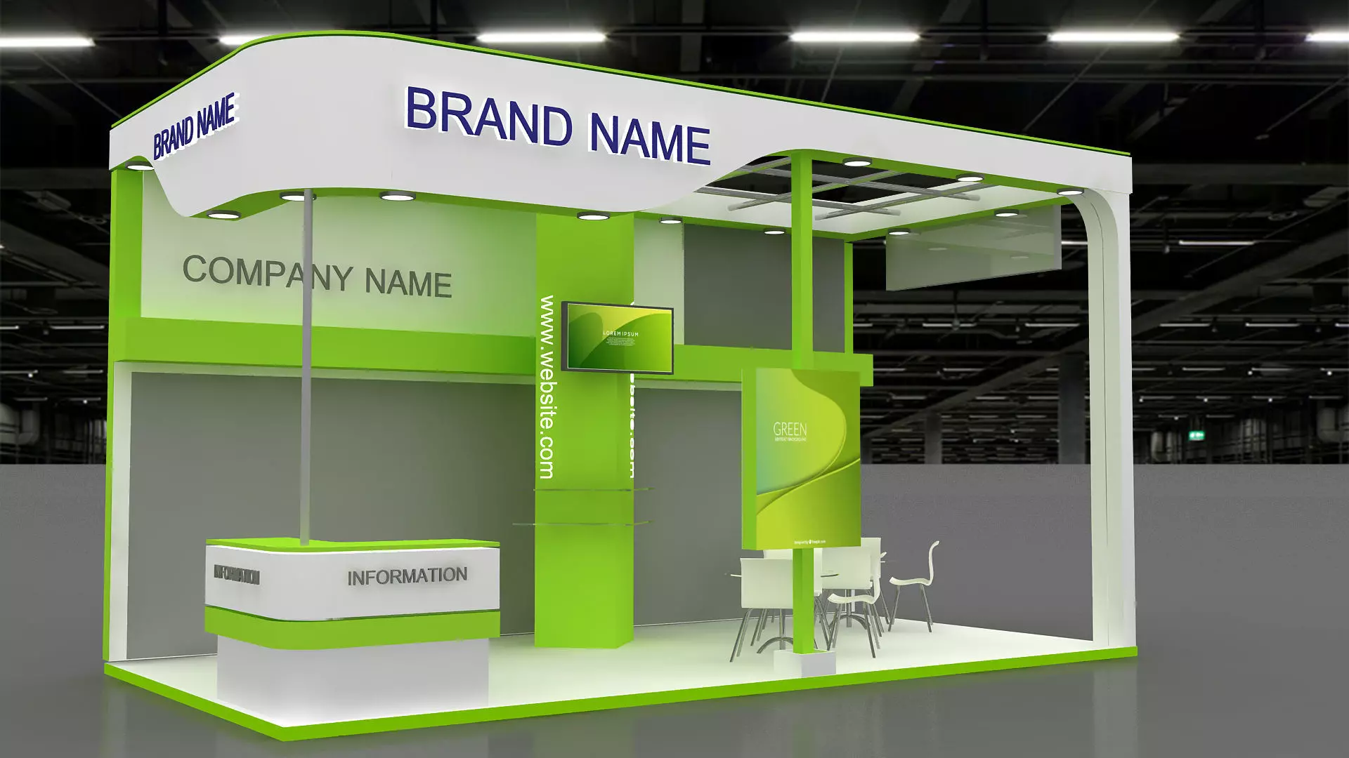 3D Exhibition and Booth 3D model_0