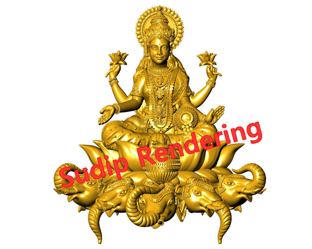 new laxmi ji 52 files 3D print model_33