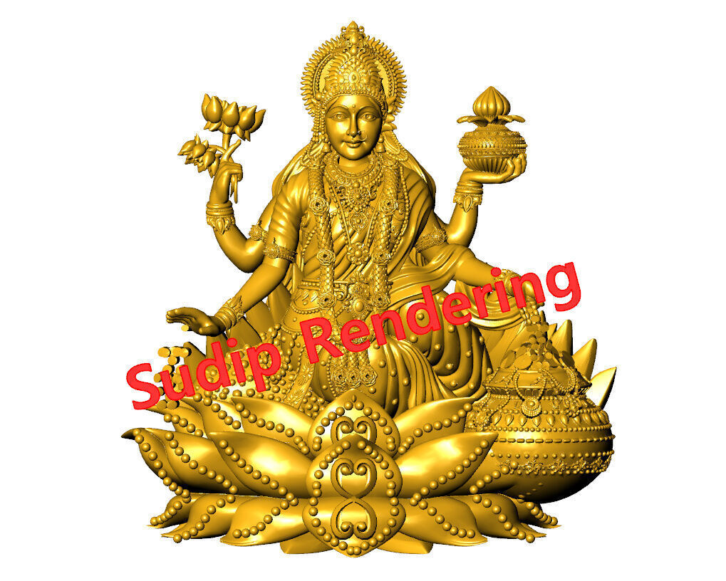 new laxmi ji 52 files 3D print model_11