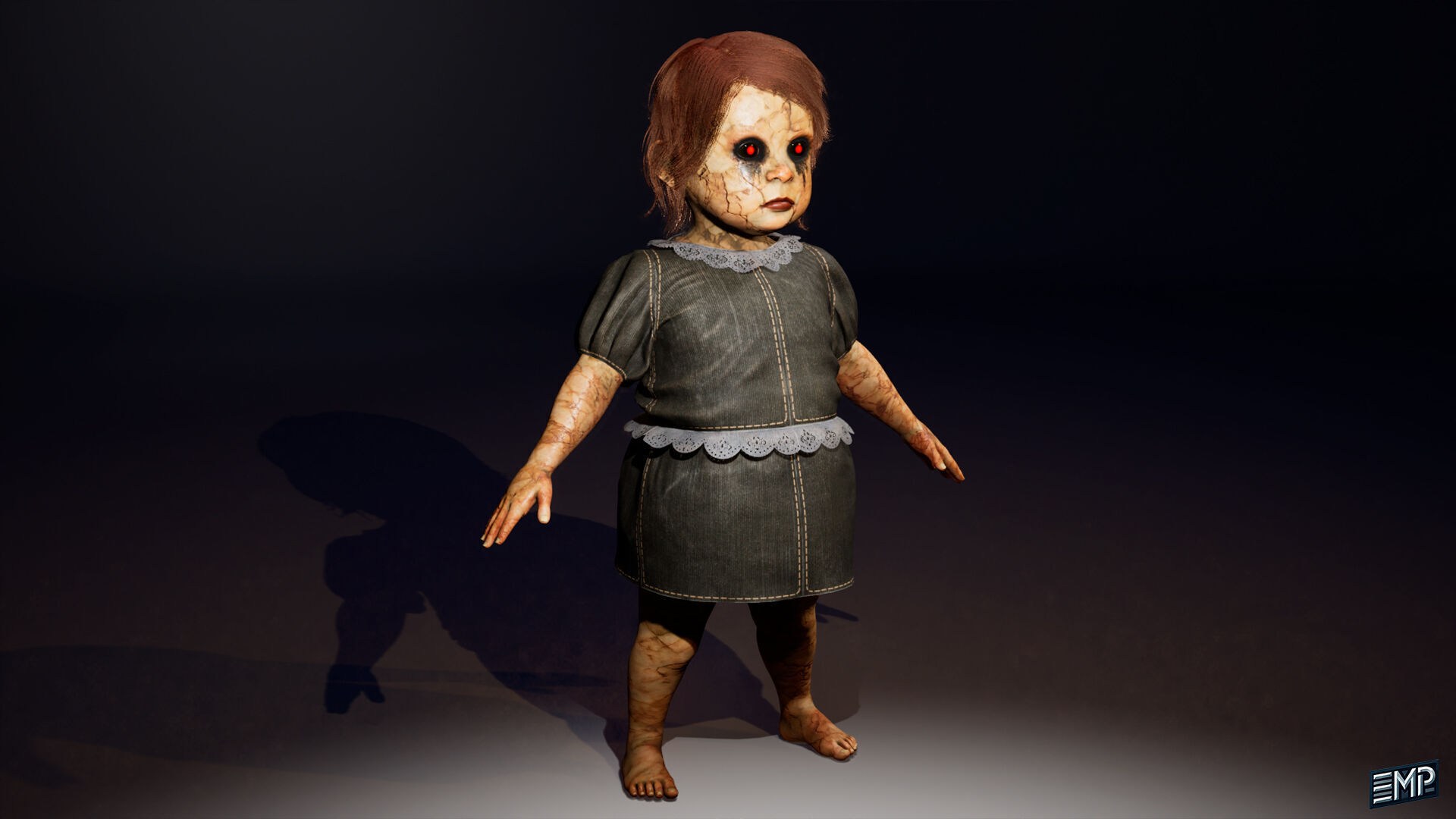 The  Scary toy game character for Horror games Low-poly 3D model_5