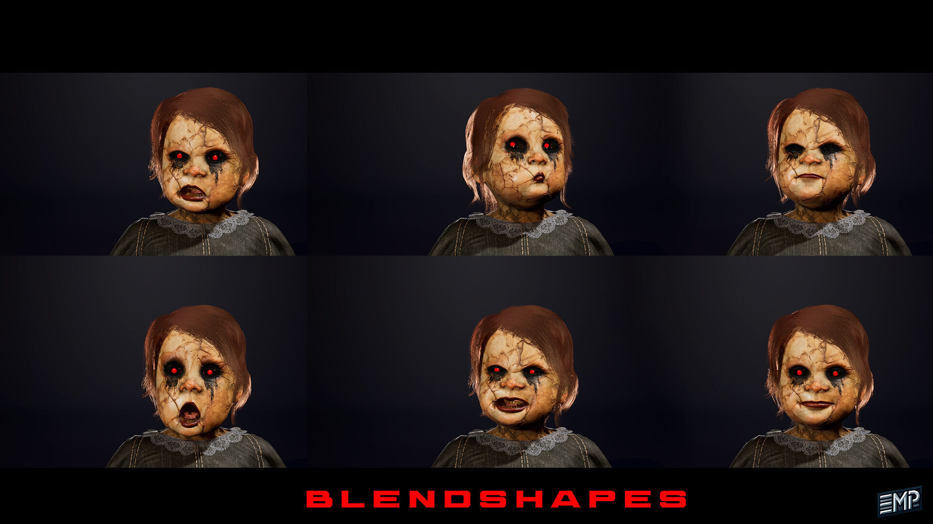 The  Scary toy game character for Horror games Low-poly 3D model_3