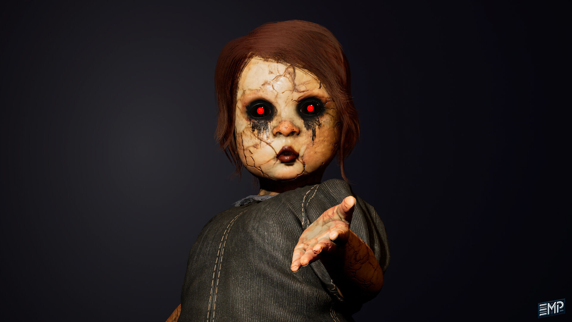 The  Scary toy game character for Horror games Low-poly 3D model_4