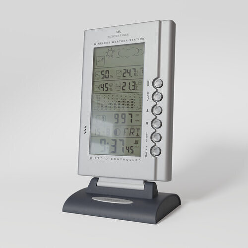 Retro LCD Weather Station with Forecast Free low-poly 3D model