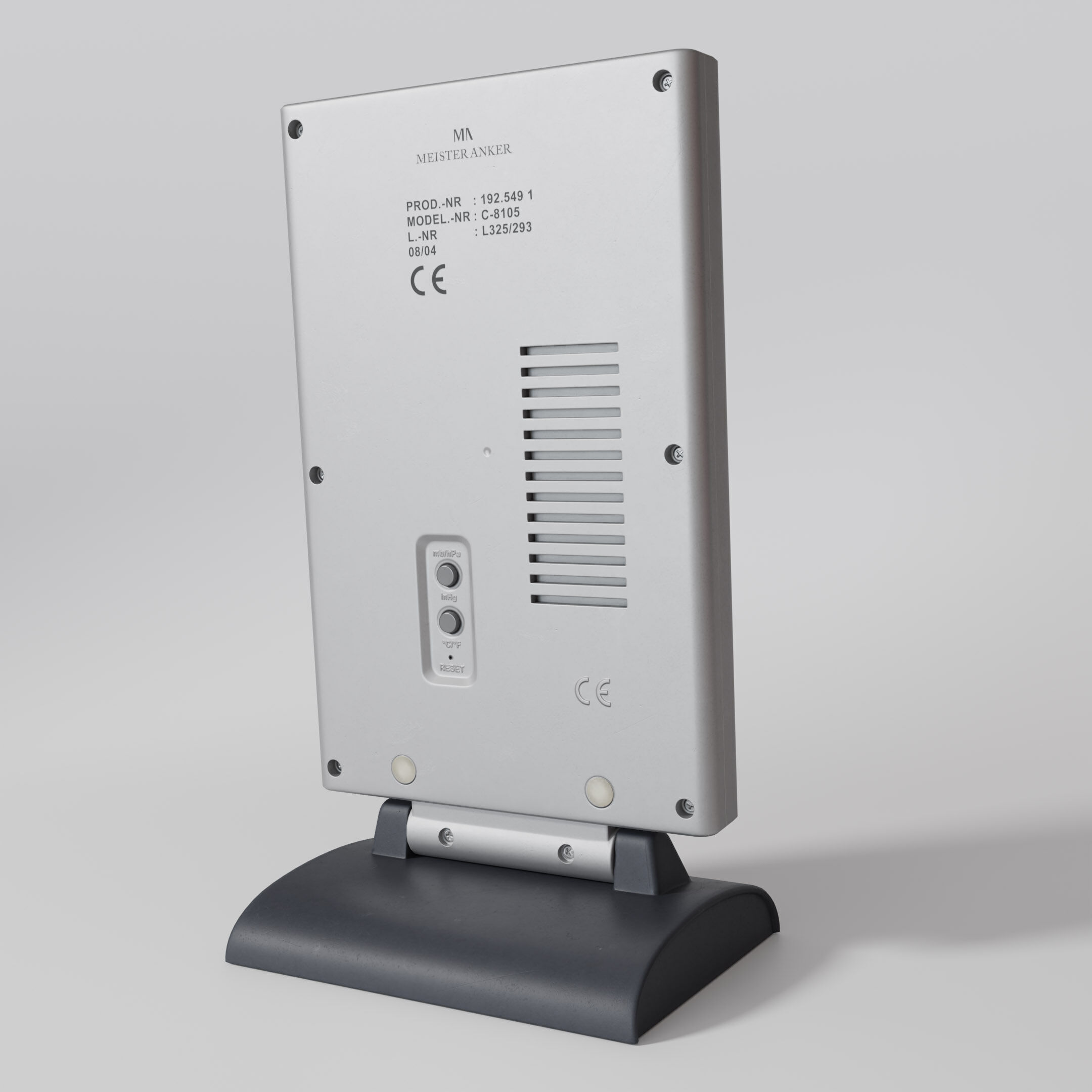 Retro LCD Weather Station with Forecast Free low-poly 3D model_2