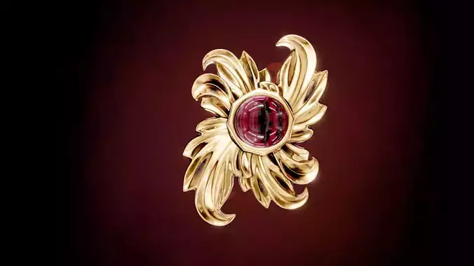 Floral Leaf Pearl Earrings