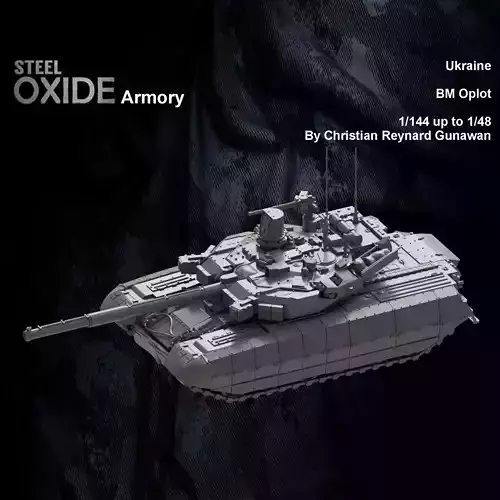 Ukraine T-84 BM Oplot for 3D printing