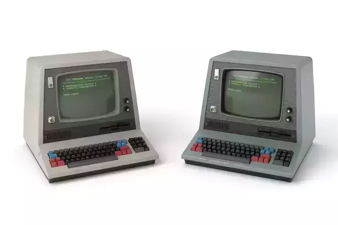 Retro-futuristic computer terminal 3D model