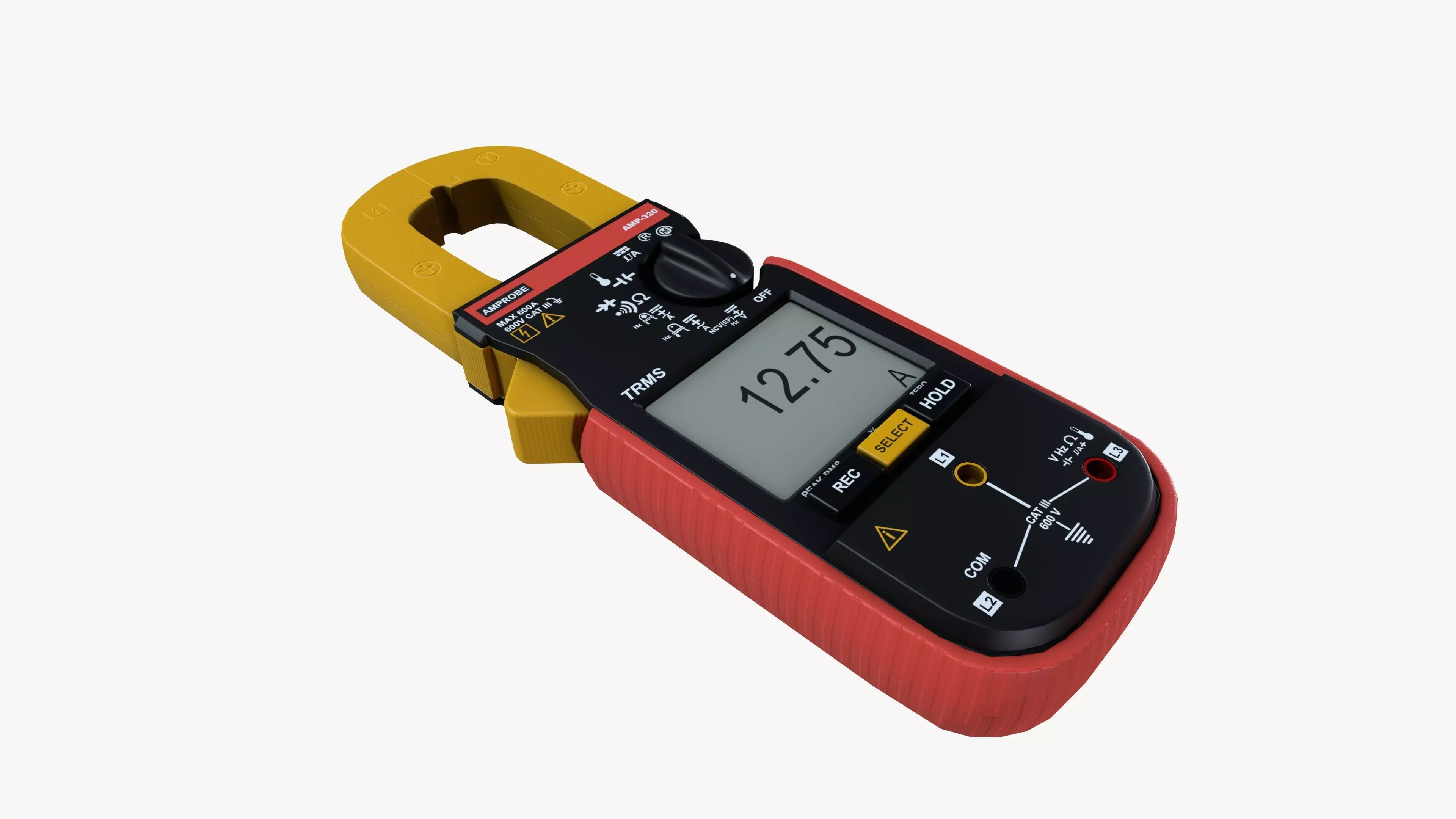 Meter clamp Low-poly 3D model_0