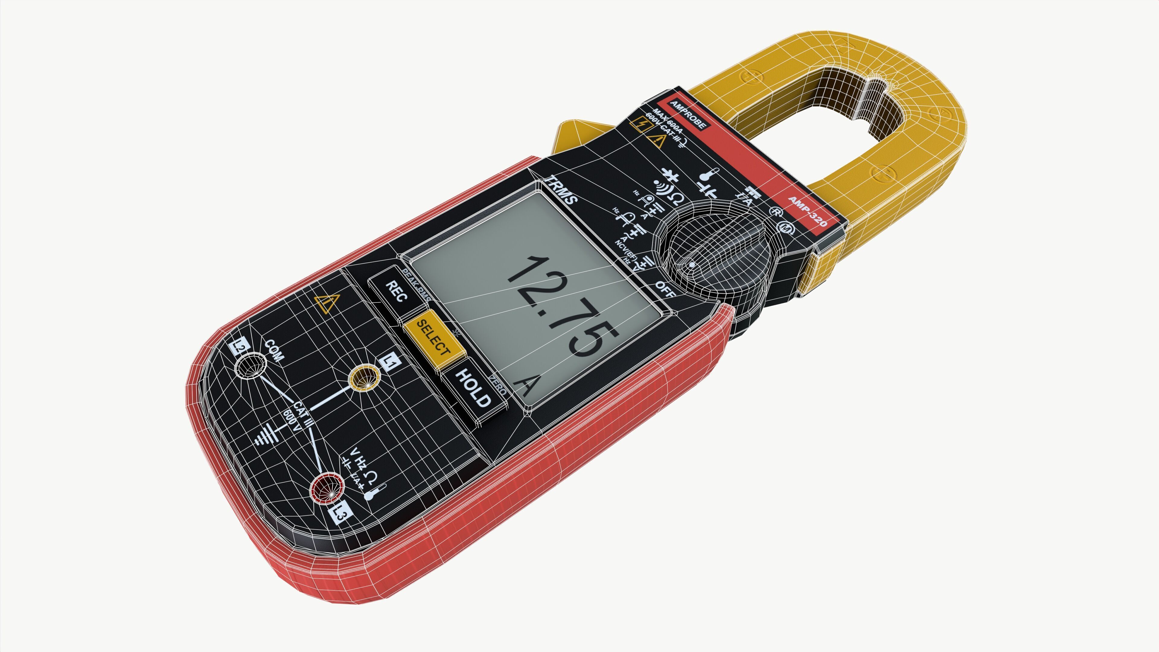 Meter clamp Low-poly 3D model_7