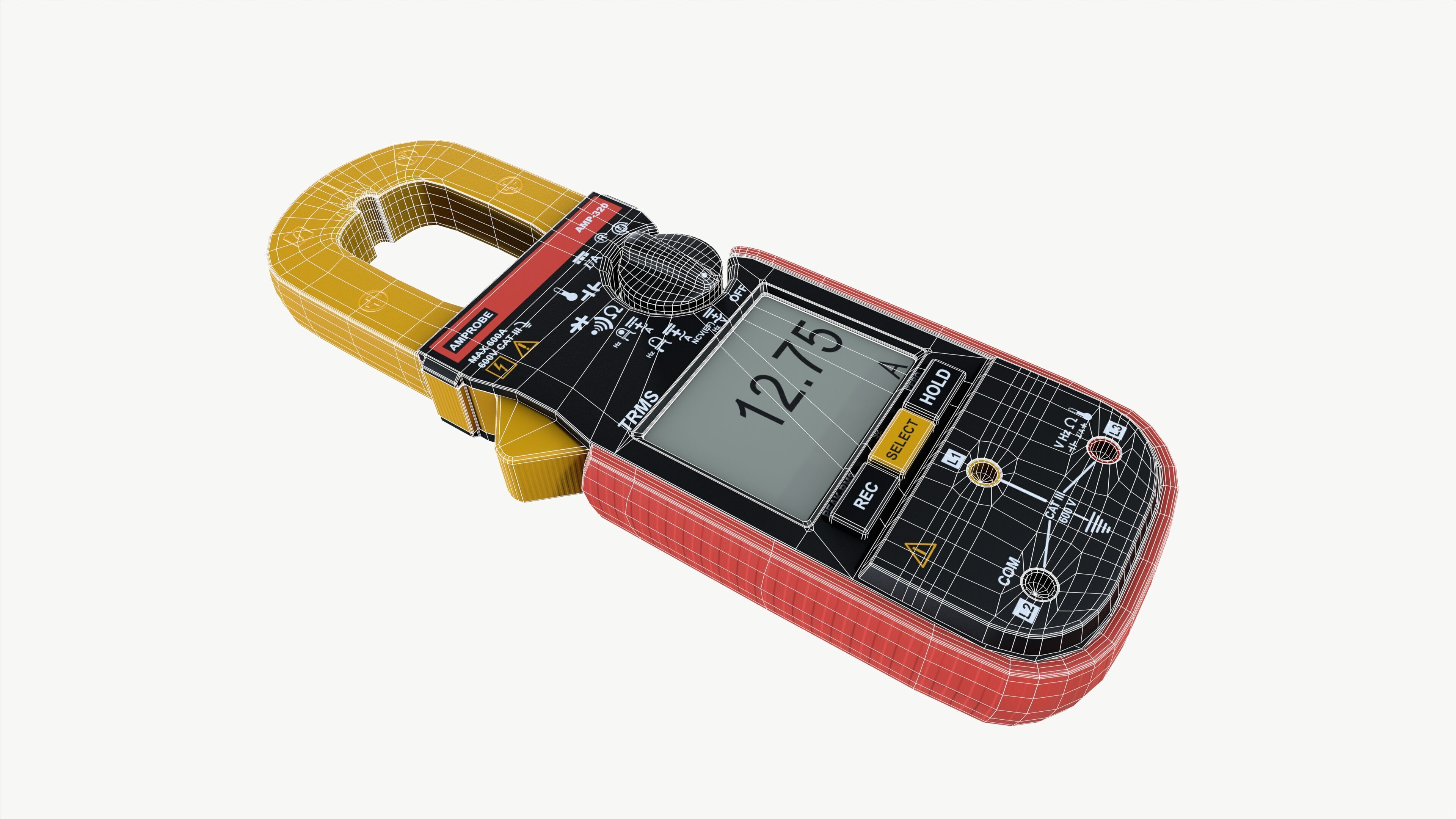 Meter clamp Low-poly 3D model_6