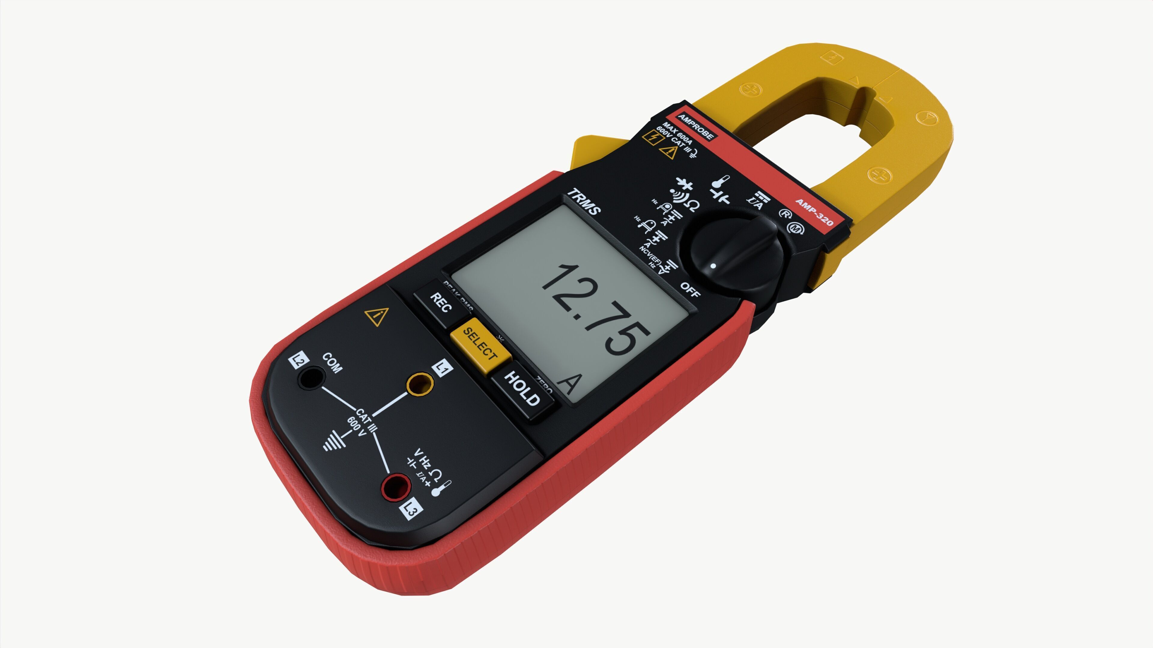 Meter clamp Low-poly 3D model_2